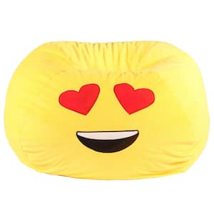 Emoji Bean Bag with Red Heart Eyes