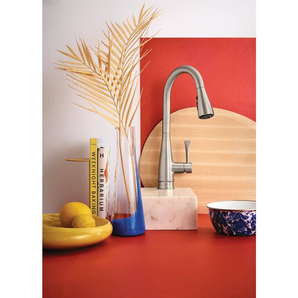 Birchfield Stainless Steel Pull-Down Kitchen Faucet with Spray