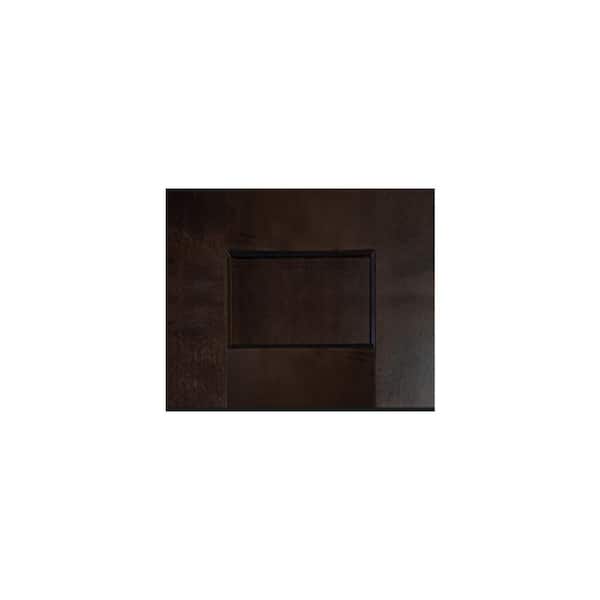 Kunal Kitchens Jamestown Recessed 13 in. W x 13 in. H x 0.25 in. D in Espresso Door Sample in Assembled Base Cabinet
