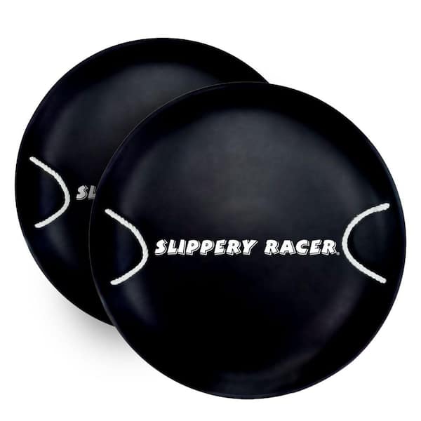 Slippery Racer ProDisc 26 in. Heavy-Duty Metal Saucer Sled with Rope Handles (2-Pack)