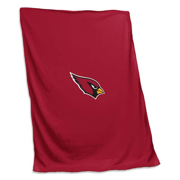 logobrands Arizona Cardinals Sweatshirt Blanket, Red, Polyester