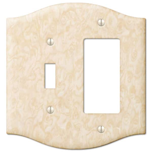 Creative Accents Yellow 2-Gang 1-Toggle/1-Decorator/Rocker Wall Plate