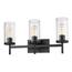 Golden Lighting Winslett 3-Light Matte Black Wagon Wheel Chandelier ...