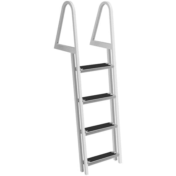VEVOR Dock Ladder 4 Step 350 lbs. Load Removable Aluminum Pontoon