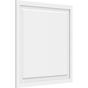 5/8 in. x 3-1/6 ft. x 3-1/6 ft. Harrison Raised Panel White PVC Decorative Wall Panel