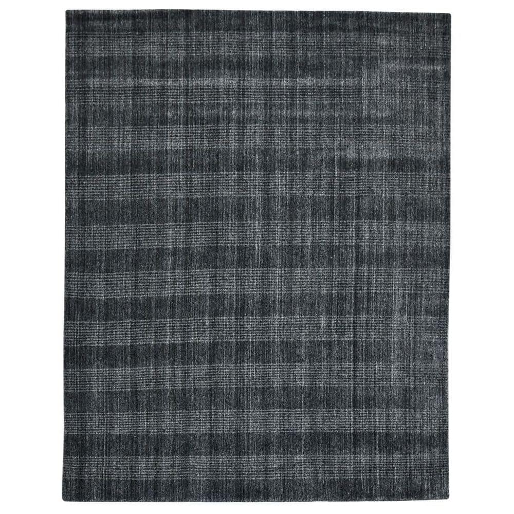 8 ft. x 10 ft. Charcoal And Gray Wool Plaid Hand Woven Area Rug price history on PriceWatchPro