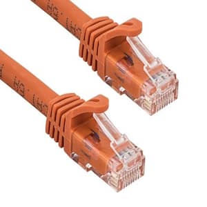 20 ft. Cat6a 600 MHz UTP Snagless Ethernet Network Patch Cable, Orange