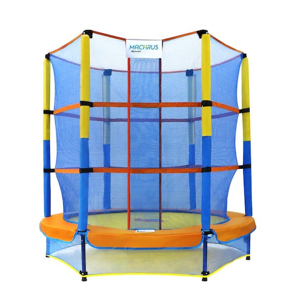 Upper Bounce Bounce Galaxy 60 in. Trampoline w/Safety Enclosure SpringFree Enclosed Mini Trampoline for Toddlers and Kids BGSF01-60-A - The Home Depot