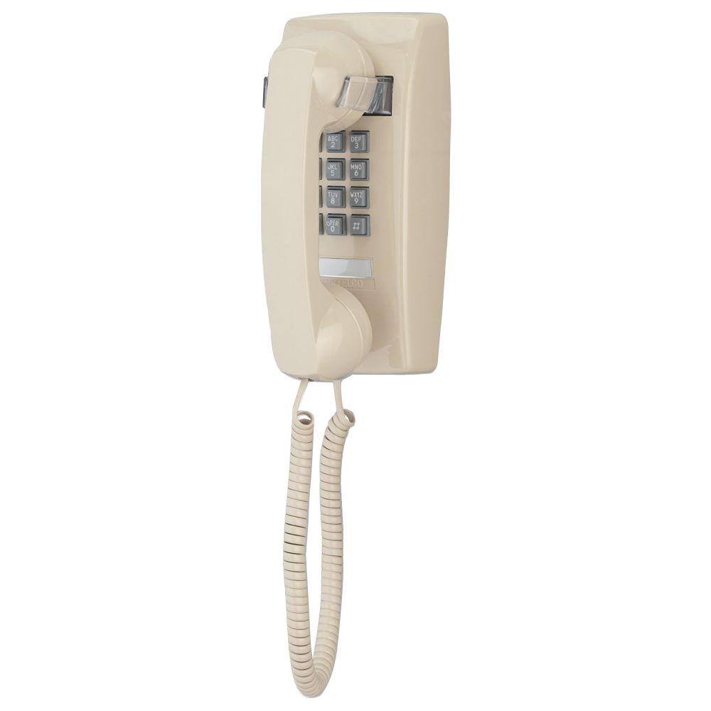 Cortelco Wall Telephone with Volume Control Ivory ITT2554VIV