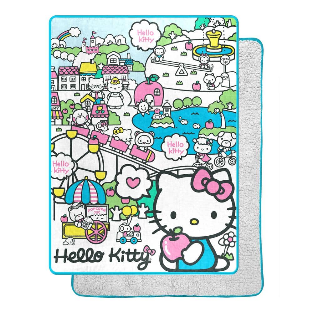 Noren Koubou Hello Kitty Tapestry 85X150Cm Retro Navy Blue 92184 Japan
