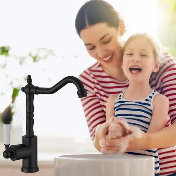 BWE Traditional Classic Single Handle Standard Kitchen Faucet