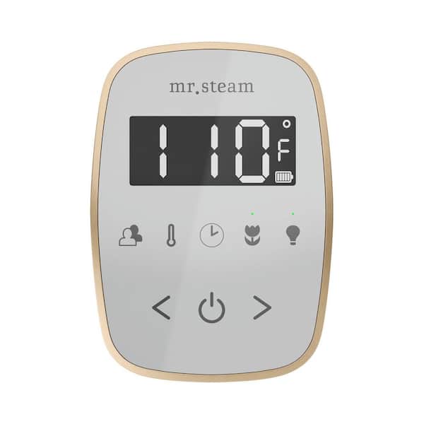 ButlerFlex Max Steam Shower Control Package with TempoFlex Control and Steamhead in White Brushed Bronze