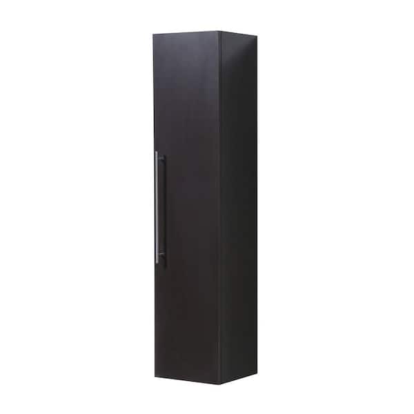 Virtu USA Storia 13-6/8 in. W x 11-1/5 in. D x 59-1/10 in. H Bathroom Wall Cabinet in Wenge-DISCONTINUED