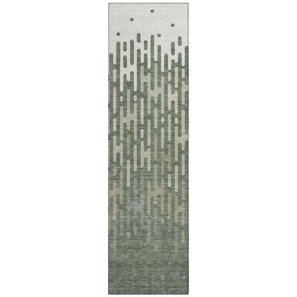 Chantille Machine Washable Indoor/Outdoor Abstract ACN2567 Basil 2 ft. x 7 ft. Runner Rug price history on PriceWatchPro