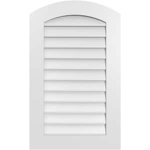 22 in. x 36 in. Arch Top Surface Mount PVC Gable Vent: Functional with Standard Frame