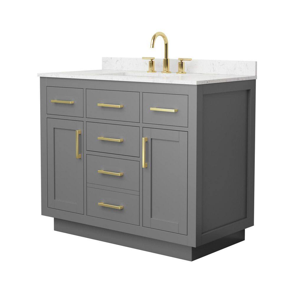 Beckett TK 42 in. Single Freestanding Dark Gray Bath Vanity with Top price history on PriceWatchPro