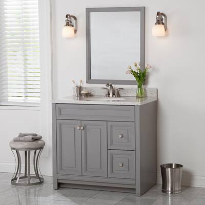 Brinkhill Collection In Sterling Gray, Home Depot 36 Inch Gray Bathroom Vanity