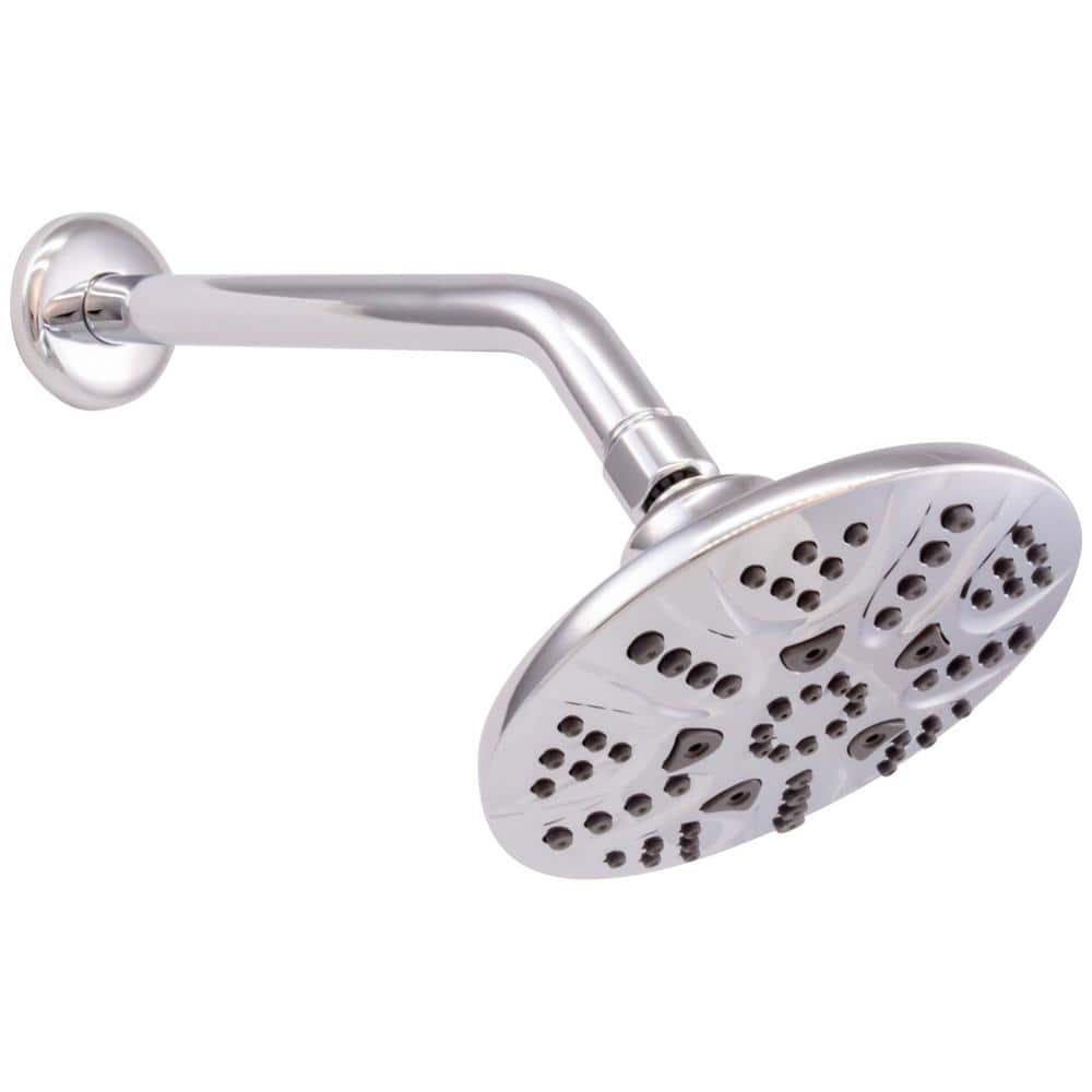10" Polished Chrome Wall Mounted Shower Arm with Flange