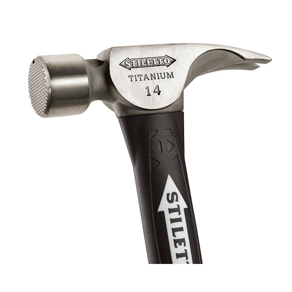 ErgoCraft 16" Black and Chrome Titanium Milled-Face Claw Hammer