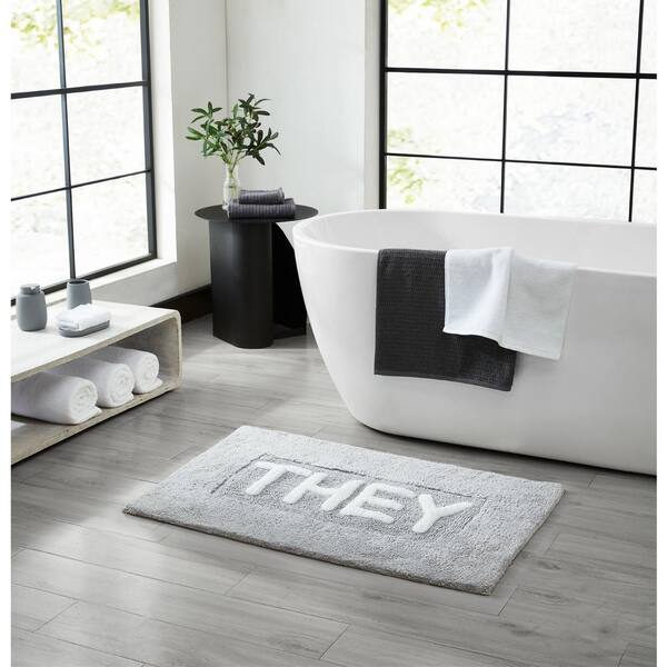Garland Serendipity 34-in x 21-in Dark Gray Nylon Bath Mat Set in the Bathroom  Rugs & Mats department at