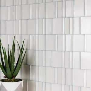 Hikari Snow White 5.82 in. x 5.82 in. 3D Polished Porcelain Wall Tile (7.82 sq. ft. / Case)