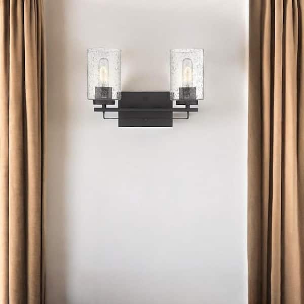9.5 in. Clear Indoor Hardwired Sconce with No Bulbs Included