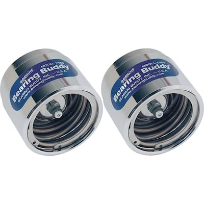 Chrome Trailer Wheel Bearing Protector, Bearing Cone LM12749 (2-Pack)