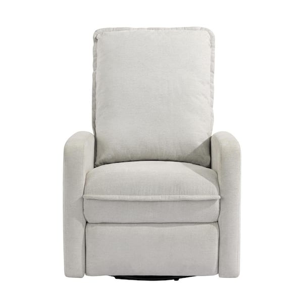 Little Seeds Bilana, Ivory Linen, Fabric Gliding, Swivel Recliner with Quiet motion features