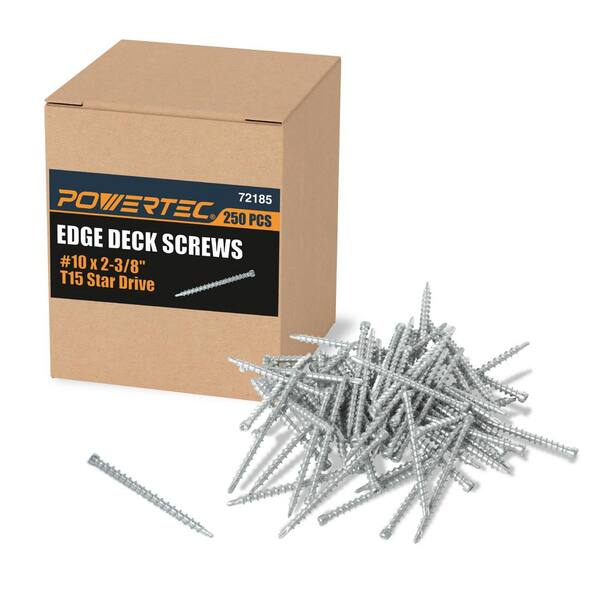 250 PCS Deck Screws No. 10 x 2-3/8 in. T15 Star Drive, Coated for Outdoor Wood and Composite Decking