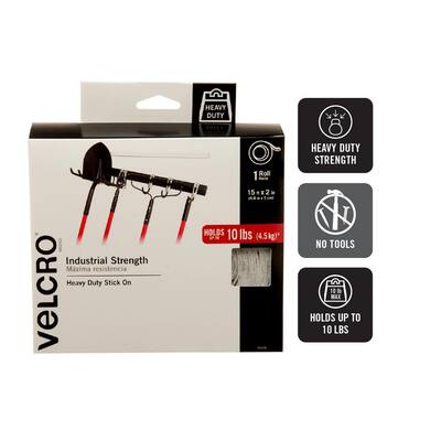 R Brand Industrial Strength Tape 2 X10-Black Velcro 
