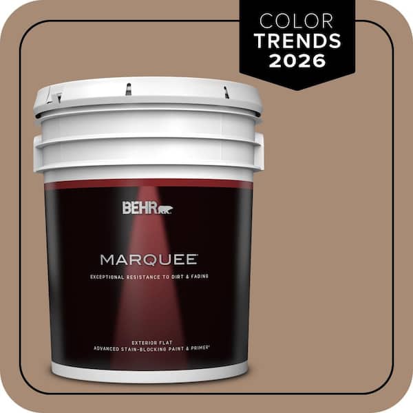 BEHR MARQUEE 5 gal. #N240-5 Rodeo Tan Flat Exterior Paint & Primer