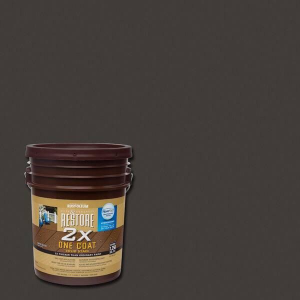 Rust-Oleum Restore 5 gal. 2X Bark Solid Deck Stain with NeverWet