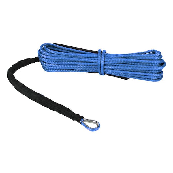 Extreme Max Devil's Hair in Synthetic ATV/UTV Winch Rope in Blue 5600.3078  - The Home Depot