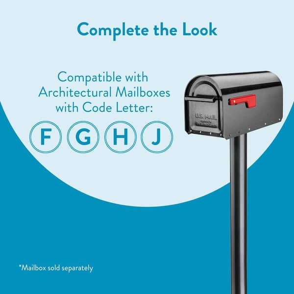 Pewter Pacifica In-Ground Steel Mailbox Post