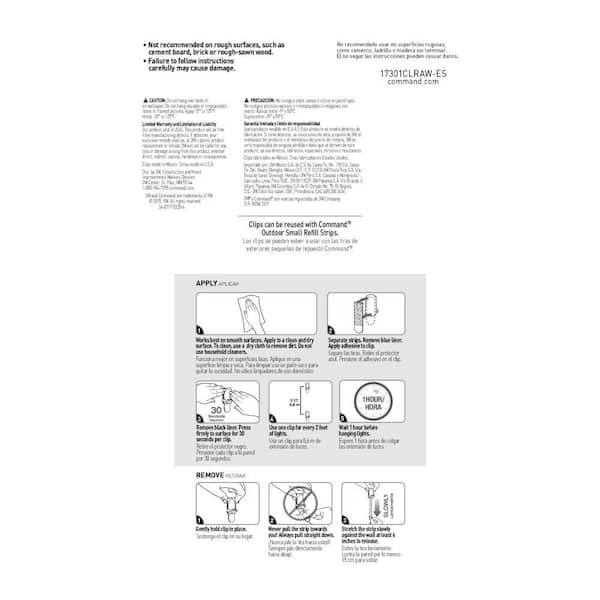 Command 4 lbs. Large Clear Outdoor Window Hook (2-Pack) (2 Hooks, 4 Water  Resistant Strips) 17093CLR-AW - The Home Depot