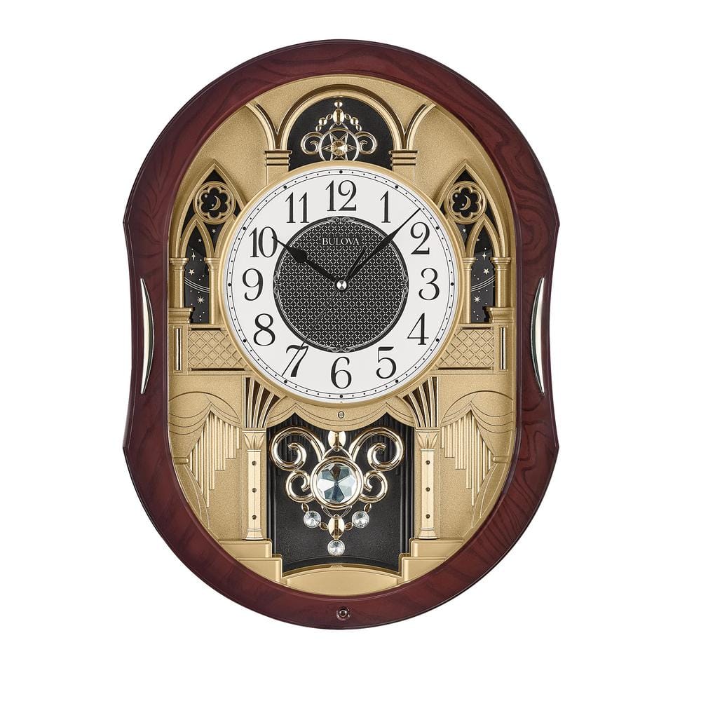 Buy 19 in. H X 14.25 in. W Rectangular Wall Clock with melodies Online