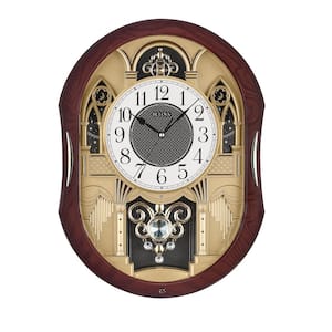 19 in. H X 14.25 in. W Rectangular Wall Clock with melodies