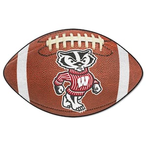 Wisconsin Badgers Brown 2 ft. x 3 ft. Football Area Rug
