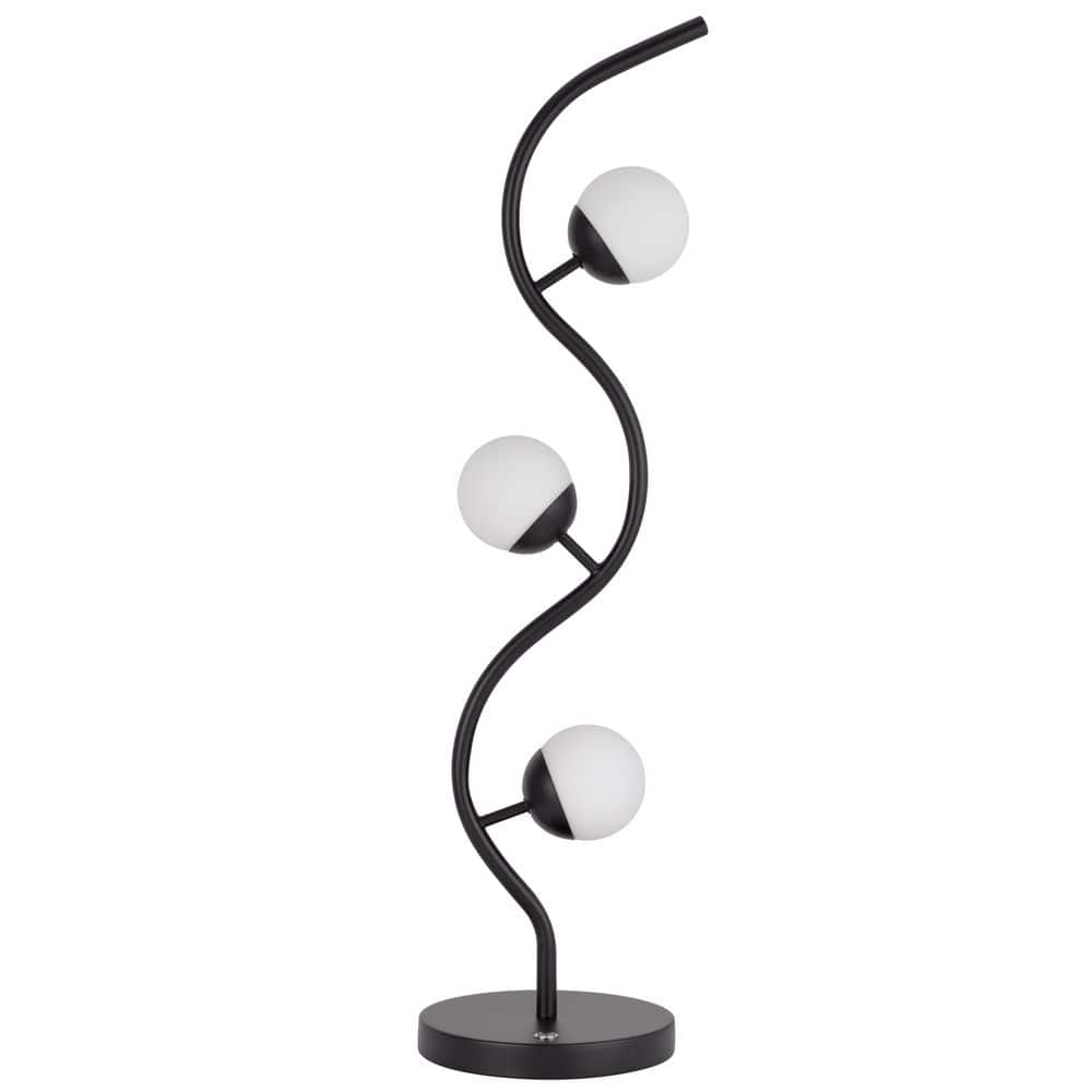 32 in. Height Black Metal Table Lamp with Shade
