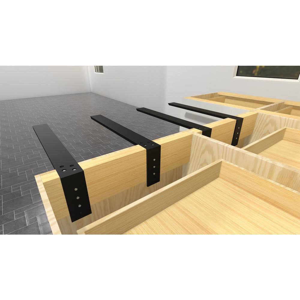 Granite-Compatible Matte Finish Kitchen Countertop Support Bracket 18"