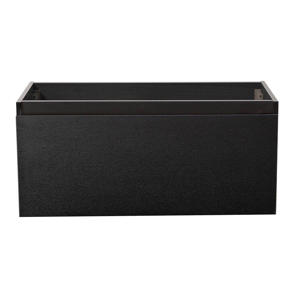 Mezzo 39" Black Engineered Wood Wall-Mount Bathroom Vanity