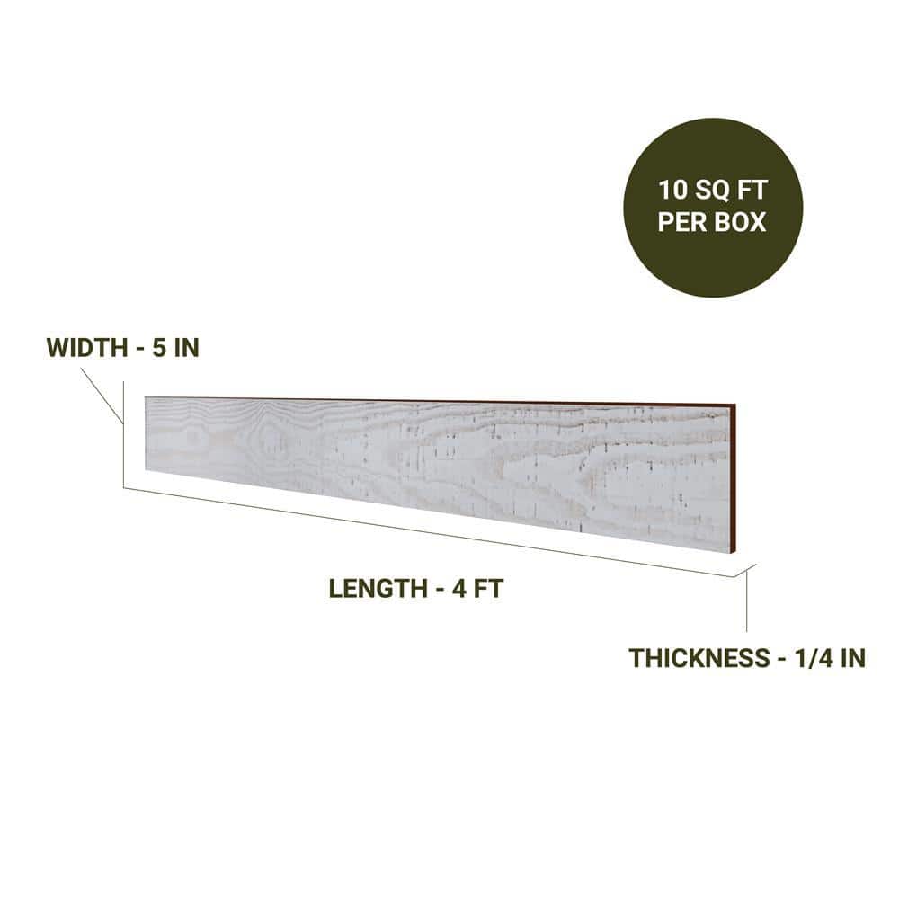 Pearl Textured Barn Wood Wall Planks, 4 ft. Premium 6-Pack