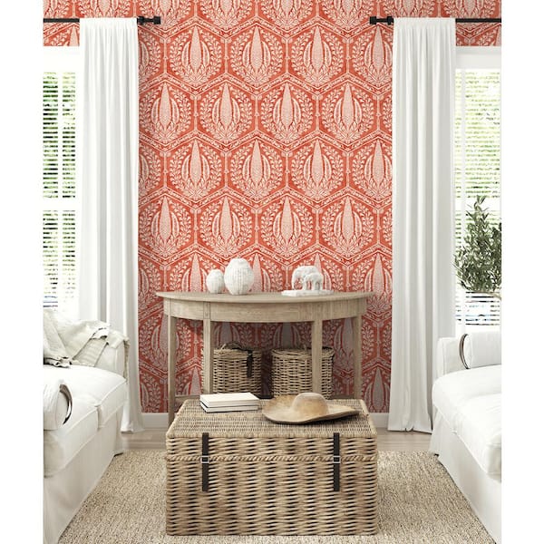 Terracotta Cyrus Harvest Nonwoven Paper Unpasted Wallpaper Roll 60.75 sq. ft.