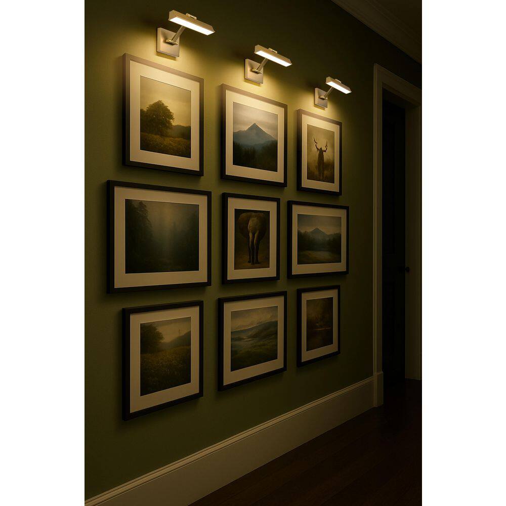 Hazel Vintage Brass 1 ft. Integrated LED Picture Light with Acrylic Lens price history on PriceWatchPro