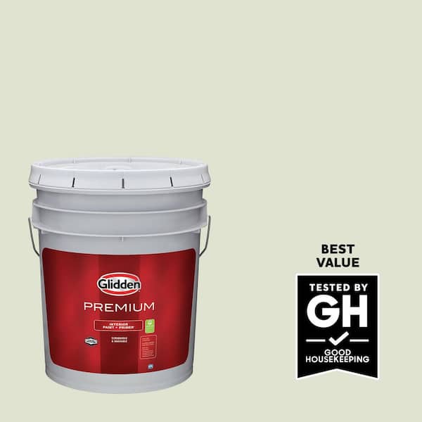 Glidden Premium 5 gal. PPG1122-2 Lime Wash Semi-Gloss Interior Latex Paint