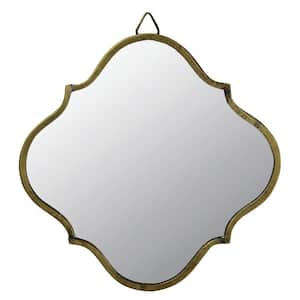 0.25 in. x 8.75 in. Classic Irregular Framed Gold Vanity Mirror