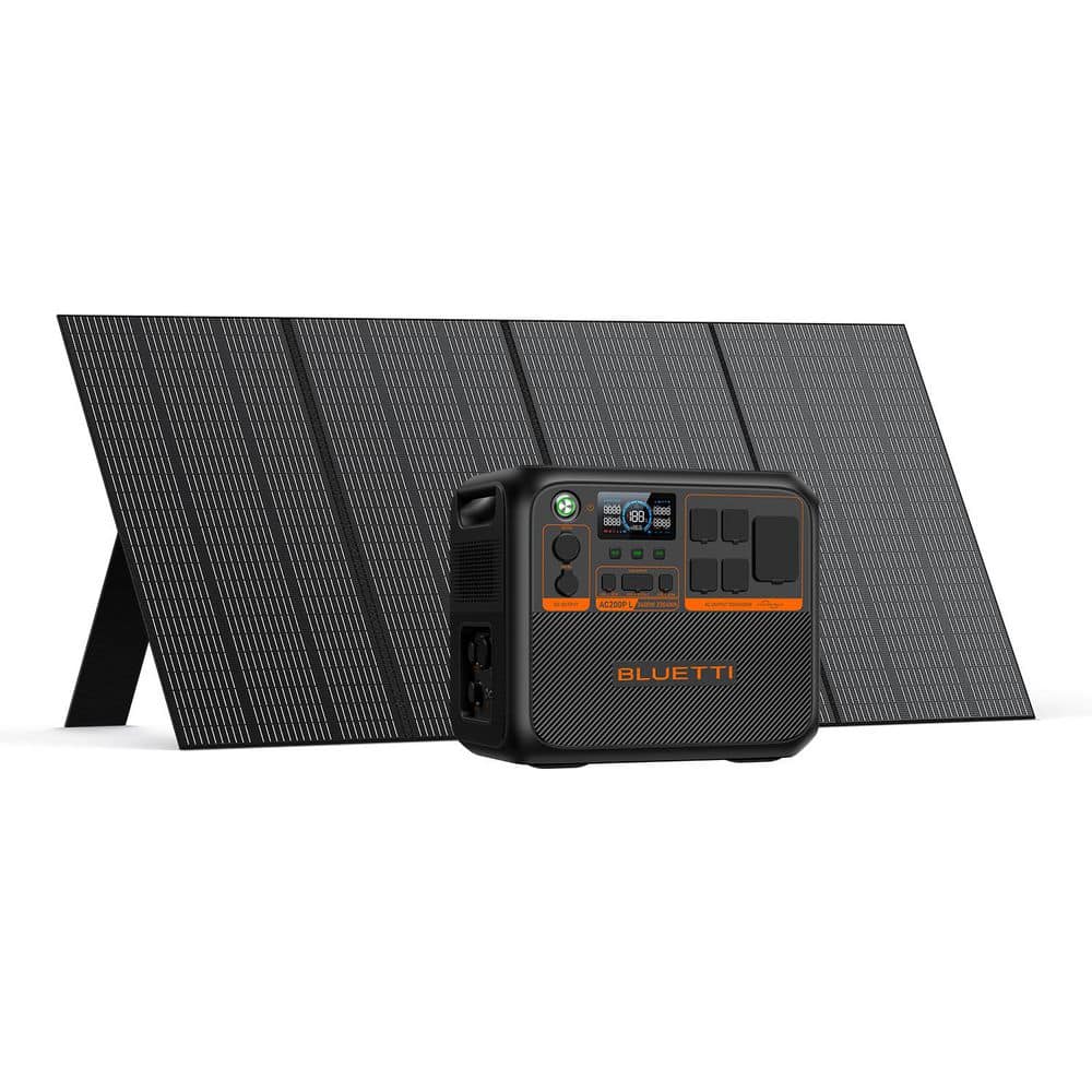 2400/3600-Watt Continuous Peak Output Power Station AC200PL Push Button Start LiFePO4 Battery Generato/350W Solar Panel price history on PriceWatchPro
