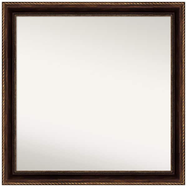 Amanti Art Corded Bronze 30 in. W x 30 in. H Non-Beveled Bathroom Wall Mirror in Bronze