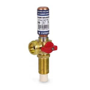 1/2 in. CPVC x 3/4 in. MHT Brass Washing Machine Replacement Valve with Hammer Arrestor Red- for Hot Water Supply
