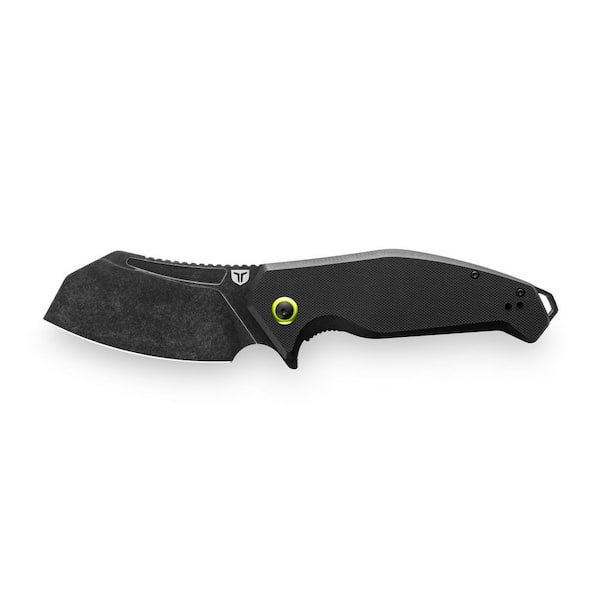 Maar 3.5 in. D2 Steel Cleaver Blade Folding Knife with G10 Handle